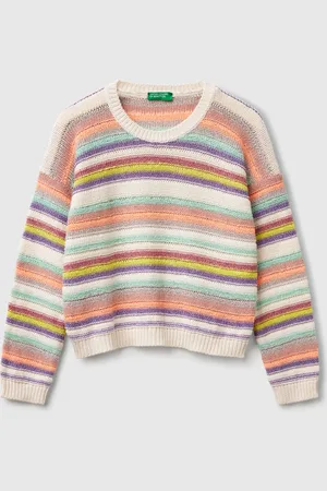 Benetton Benetton, Multicolor Striped Sweater With Lurex, size 3XL, , Kids