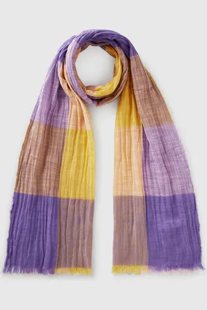 Benetton Benetton, Lightweight Check Scarf, size OS, , Women