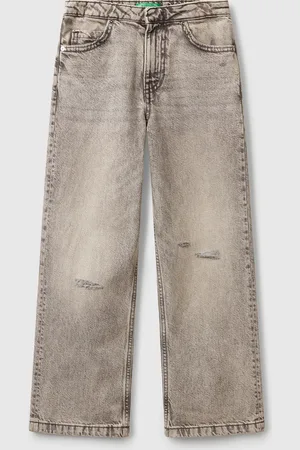 Benetton Benetton, Straight Leg Jeans With Tears, size 3XL, , Kids