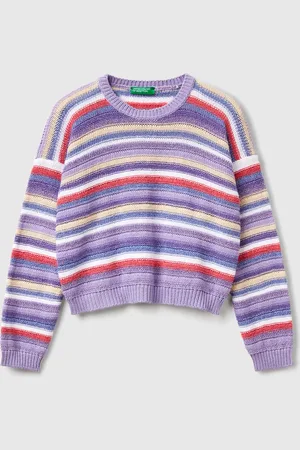 Benetton Benetton, Multicolor Striped Sweater With Lurex, size XL, , Kids
