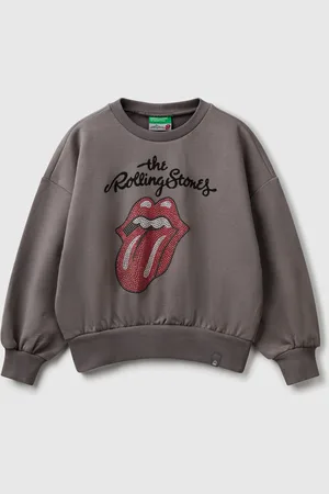 Benetton Benetton, Oversized Fit "the Rolling Stones" Sweatshirt With Rhinestone, size XL, , Kids
