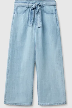 Benetton Benetton, Wide Fit Jeans With Sash, size XL, , Kids