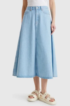 Benetton Benetton, Flared Jean Skirt, size, , Women