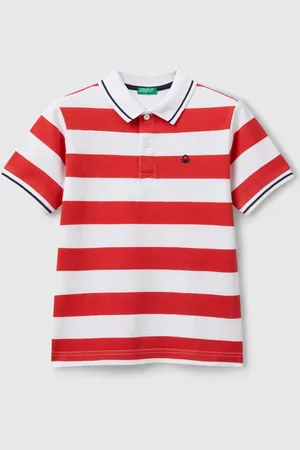 Benetton Benetton, Striped Short Sleeve Polo Shirt, size 3XL, , Kids