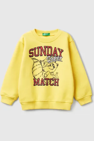 Benetton Benetton, Crew Neck Sweatshirt With Print, size 5-6, , Kids