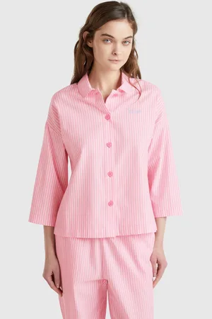 Benetton Benetton, Vertical Striped Pyjama Jacket, size L, , Women