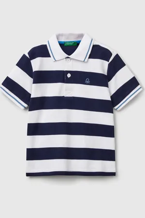 Benetton Benetton, Striped Short Sleeve Polo Shirt, size 3-4, , Kids