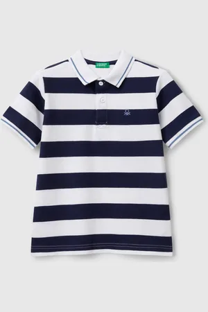 Benetton Benetton, Striped Short Sleeve Polo Shirt, size 3XL, , Kids