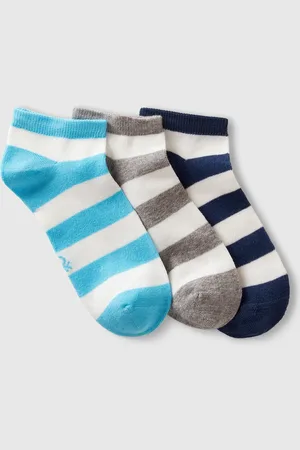 Benetton Benetton, Three Pairs Of Striped Socks, size 8-9, , Kids
