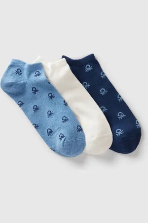 Benetton Benetton, Three Pairs Of Stretch Cotton Blend Socks, size 5-8, , Women