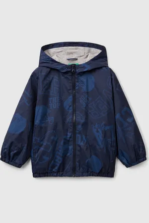 Benetton Benetton, Lightweight Patterned Jacket With Hood, size 2-3, , Kids