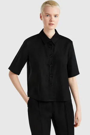 Benetton Benetton, Short Shirt In Pure Linen, size XS, , Women
