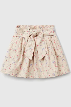 Benetton Benetton, Floral Skirt With Sash, size 3-4, , Kids