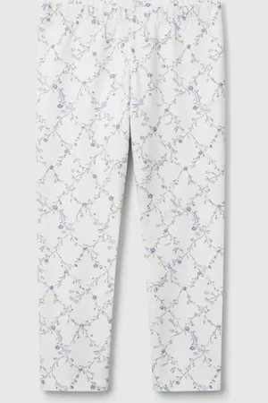 Benetton Benetton, Cream Leggings With Print, size 2-3, , Kids