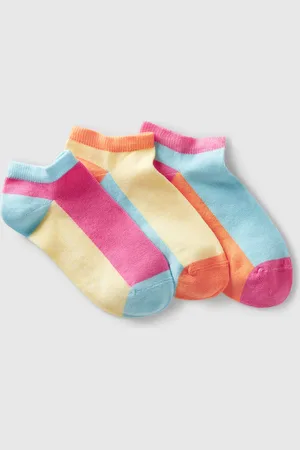 Benetton Benetton, Three Pairs Of Color Block Socks, size 3-4, , Kids