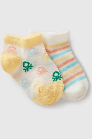 Benetton Benetton, Set Of Socks With Logos And Stripes, size 0-6, , Kids