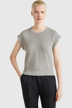 Benetton Benetton, Vest In Cotton And Linen Blend, size M, , Women