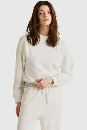 Benetton Benetton, Crew Neck Sweatshirt In Cotton Blend, size XS, , Women