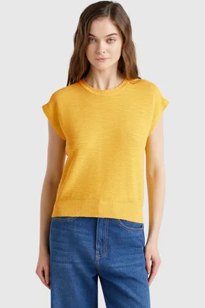 Benetton Benetton, Vest In Cotton And Linen Blend, size L, , Women