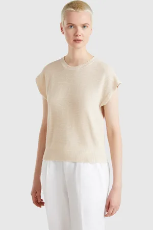 Benetton Benetton, Vest In Cotton And Linen Blend, size XXS, , Women