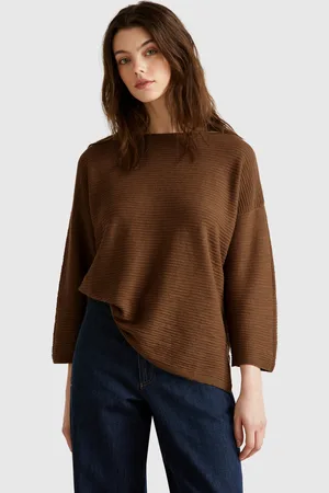 Benetton Benetton, Sweater In Linen Blend With 3/4 Sleeves, size M, , Women