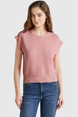 Benetton Benetton, Vest In Cotton And Linen Blend, size L, , Women