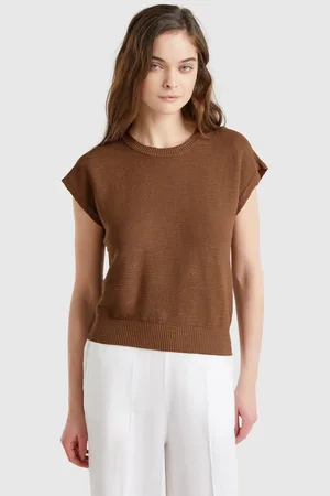 Benetton Benetton, Vest In Cotton And Linen Blend, size XS, , Women