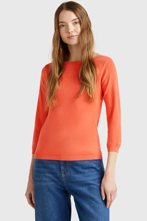 Benetton Benetton, 100% Cotton Boat Neck Sweater, size XL,, Women