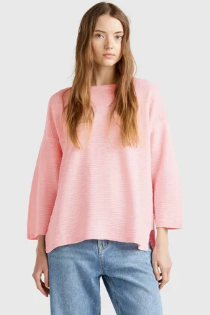 Benetton Benetton, Sweater In Linen Blend With 3/4 Sleeves, size S, , Women