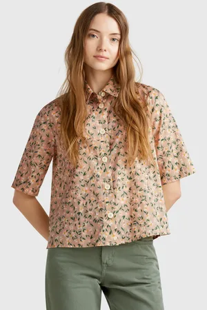 Benetton Benetton, Patterned Shirt In Lightweight Cotton, size XS, , Women