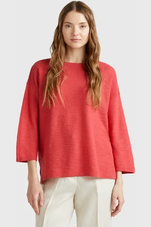 Benetton Benetton, Sweater In Linen Blend With 3/4 Sleeves, size XS, , Women