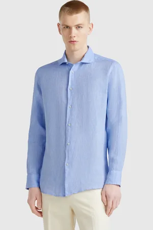 Benetton Benetton, Shirt In Pure Linen, size XL, , Men