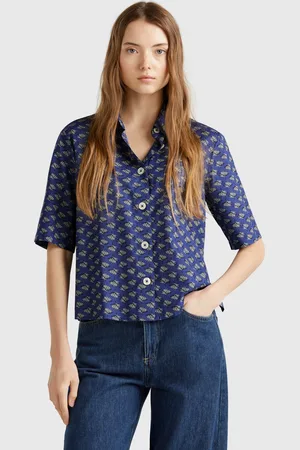 Benetton Benetton, Patterned Shirt In Lightweight Cotton, size L, , Women