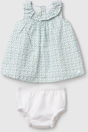 Benetton Benetton, Dress With Ruffled Collar, size 9-12, , Kids