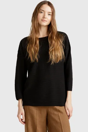 Benetton Benetton, Sweater In Linen Blend With 3/4 Sleeves, size XL, , Women