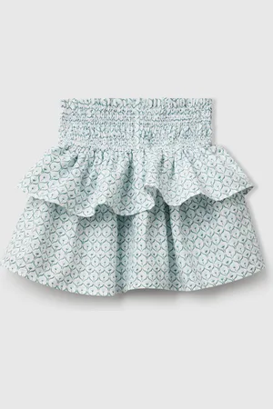Benetton Benetton, Floral Skirt With Flounces, size L, , Kids