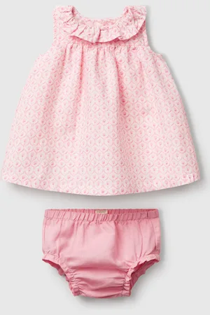 Benetton Benetton, Dress With Ruffled Collar, size 9-12, , Kids