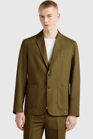 Benetton Benetton, Slim Fit Blazer In Linen Blend, size 40, , Men