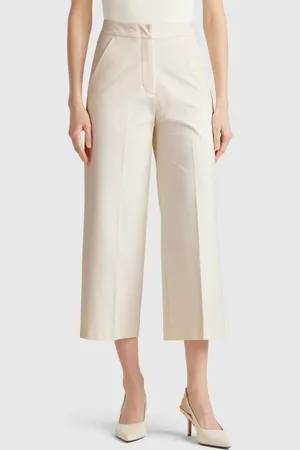 Benetton Benetton, Cropped High-waisted Trousers, size, , Women