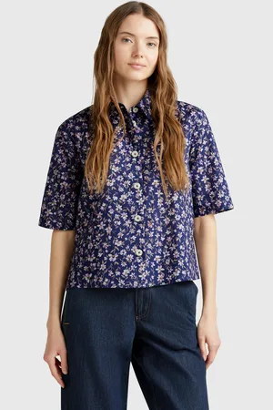 Benetton Benetton, Patterned Shirt In Lightweight Cotton, size XS, , Women