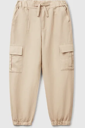 Benetton Benetton, Cargo Fit Trousers In Linen Blend, size XL, , Kids