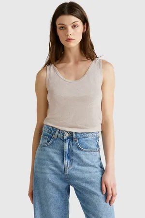 Benetton Benetton, Tank Top In Pure Linen, size S, , Women