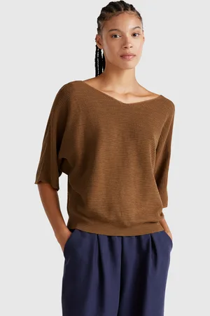 Benetton Benetton, Reversible Cropped Sweater, size L, , Women