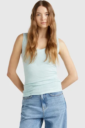 Benetton Benetton, Tank Top In Pure Linen, size L, , Women