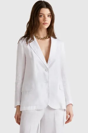 Benetton Benetton, Blazer In Pure Linen, size, , Women