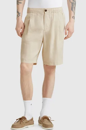 Benetton Benetton, Bermuda Shorts With Drawstring In Pure Linen, size 34, , Men