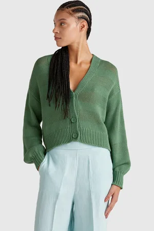 Benetton Benetton, 100% Cotton Knit Cardigan, size S, , Women