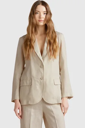 Benetton Benetton, Blazer In Pure Linen, size, , Women