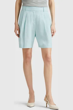 Benetton Benetton, 100% Linen Bermudas, size XS, , Women