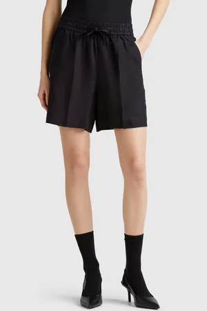 Benetton Benetton, Shorts With Drawstring In Pure Linen, size XS, , Women